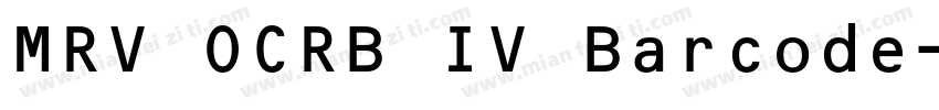 MRV OCRB IV Barcode字体转换